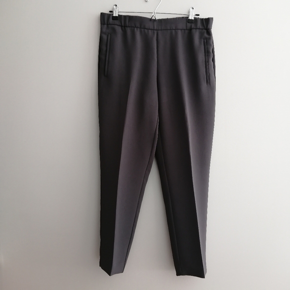 Aritzia Wilfred Darontal Crepe Ankle Trousers Gray 8 - Picture 2 of 16
